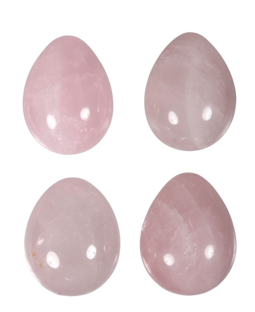 Rozenkwarts edelsteen ei 5,3 tot 5,5 cm