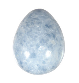 Calciet (blauw) edelsteen ei 6,3 x 5 cm