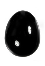 Obsidiaan (zwart) edelsteen ei 4,4 x 3,4 cm