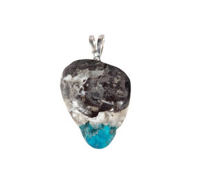 Cavansiet hanger met zilveren oogje Cavansiet hanger met zilveren oogje