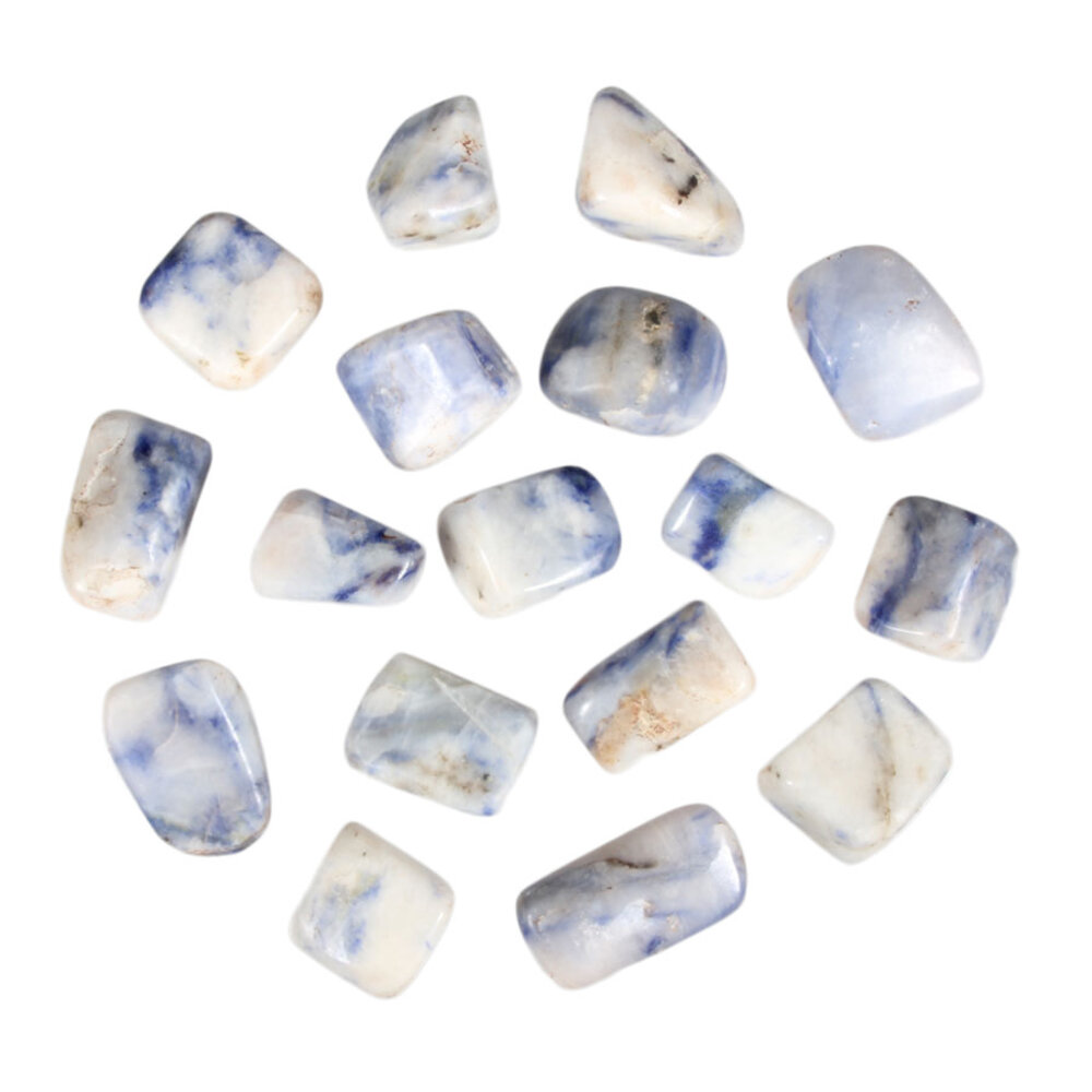 Afghaniet in calciet steen getrommeld 10 - 20 gram Afghaniet in calciet steen getrommeld 10 - 20 gram