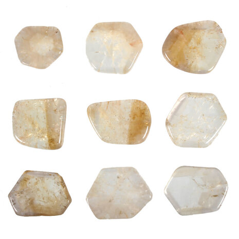 Citrien steen plat gepolijst