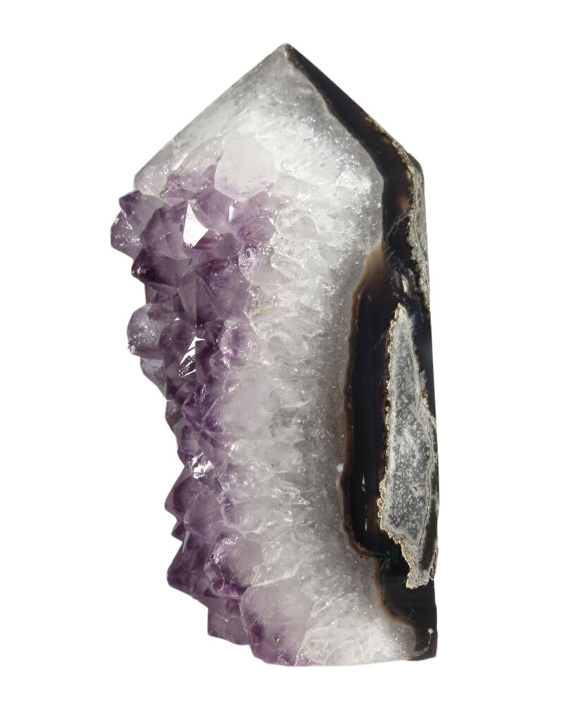 Amethist cluster punt geslepen 14,5 x 7,5 x 6,5 cm | 1065 gram Amethist cluster punt geslepen 14,5 x 7,5 x 6,5 cm | 1065 gram