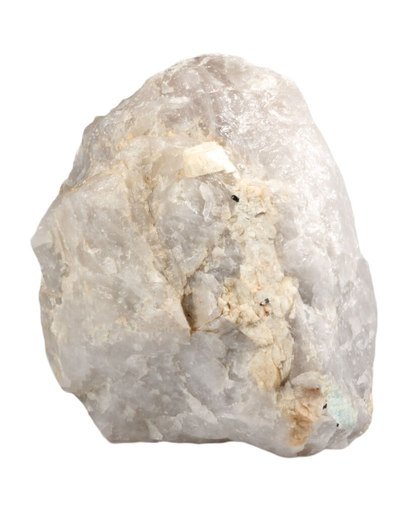 Aquamarijn (blauw) kristal in rookkwarts staand ruw 22 x 20 x 15 cm | 9330 gram Aquamarijn (blauw) kristal in rookkwarts staand ruw 22 x 20 x 15 cm | 9330 gram