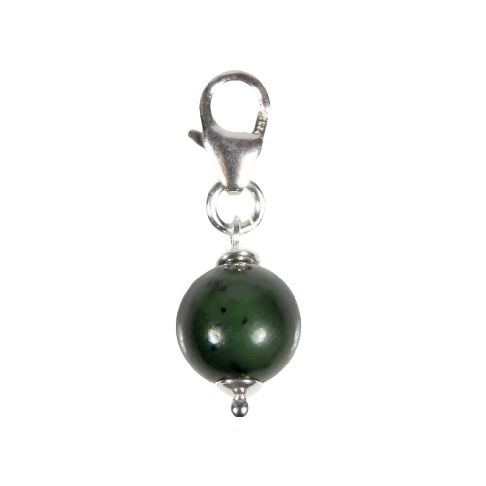 Zilveren bedeltje jade rond Zilveren bedeltje jade rond