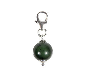 Zilveren bedeltje jade rond Zilveren bedeltje jade rond