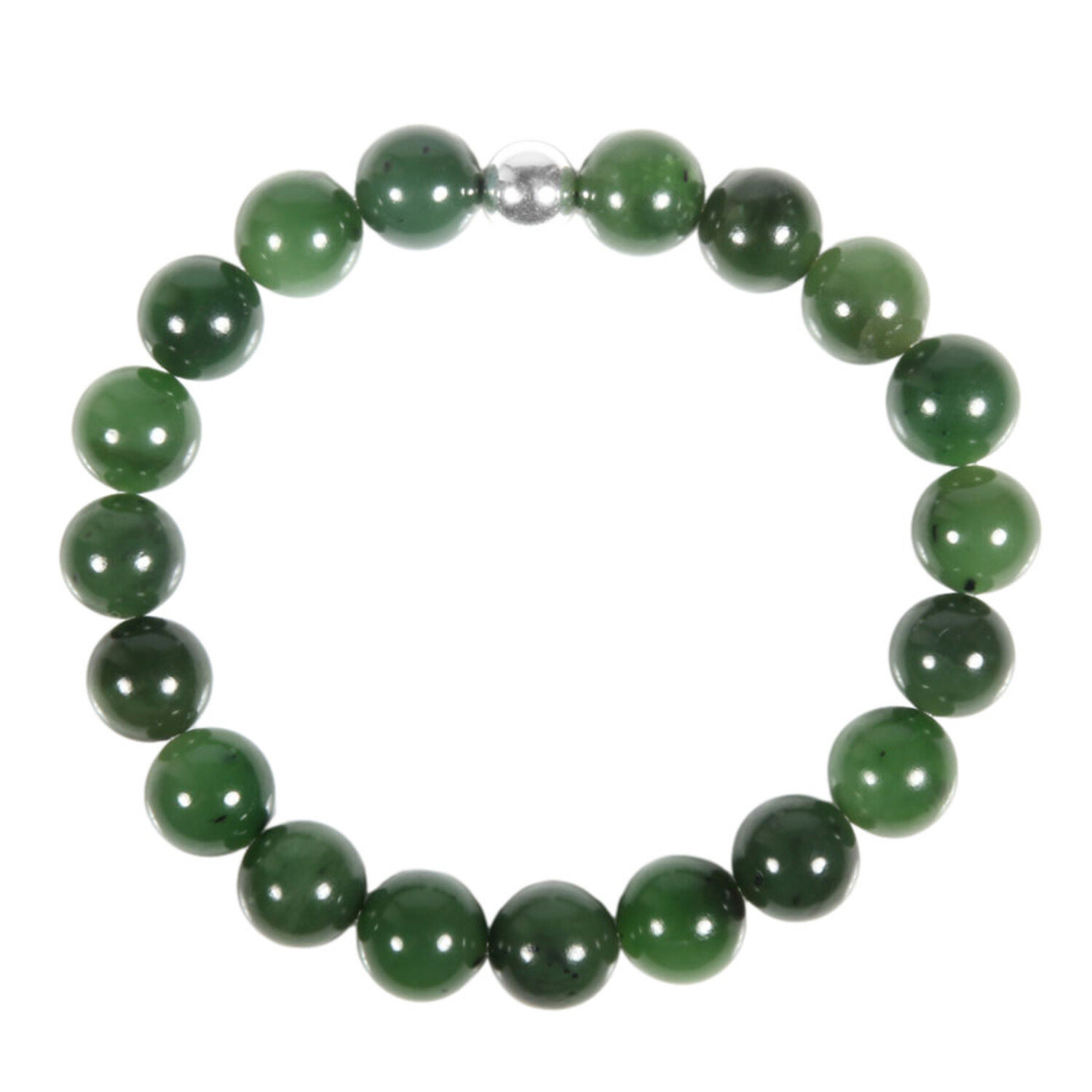 Echte grüne Jade Edelstein Armband 8mm, Perlenarmband Jadestein