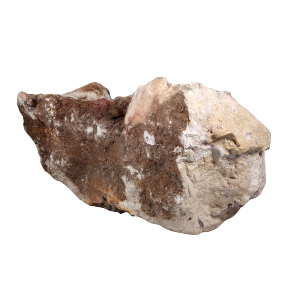 Calciet (rood/wit) kristallen op kwarts ruw 33 x 18 x 17 cm | 12510 gram Calciet (rood/wit) kristallen op kwarts ruw 33 x 18 x 17 cm | 12510 gram