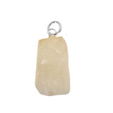 Citrien hanger ruw met zilveren oogje Citrien hanger ruw met zilveren oogje