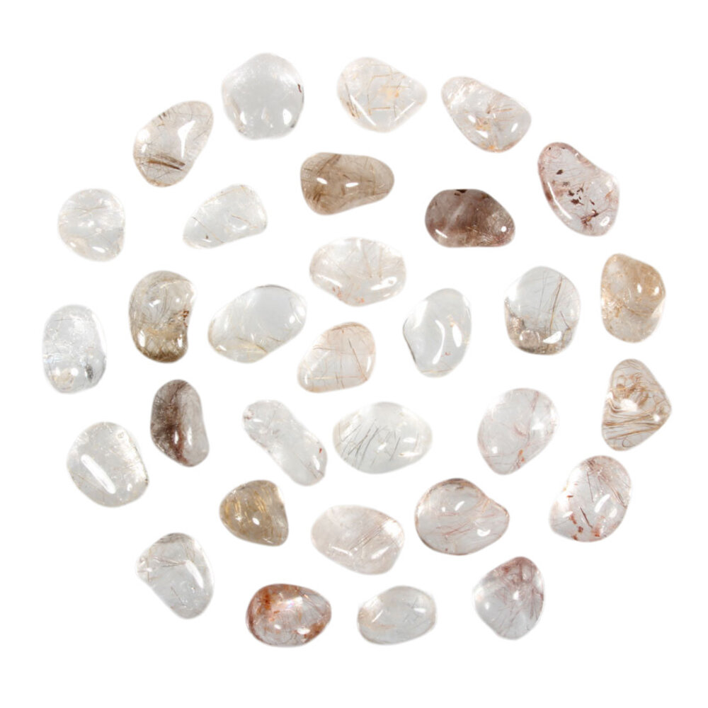 Rutielkwarts steen getrommeld 2 - 5 gram