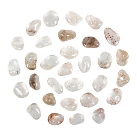 Rutielkwarts steen getrommeld 2 - 5 gram