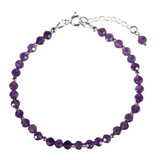 Amethist zilveren armband | 4 mm facet Amethist zilveren armband | 4 mm facet