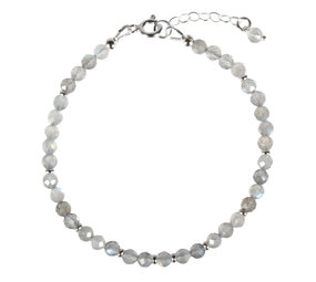 Labradoriet zilveren armband | 4 mm facet Labradoriet zilveren armband | 4 mm facet