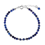 Lapis lazuli zilveren armband | 4 mm facet Lapis lazuli zilveren armband | 4 mm facet