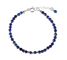 Lapis lazuli zilveren armband | 4 mm facet