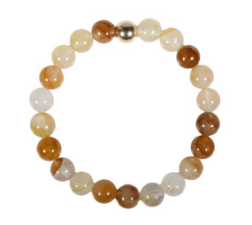 Golden healer (limonietkwarts) armband met 14k gouden kraal | 8 mm Golden healer (limonietkwarts) armband met 14k gouden kraal | 8 mm