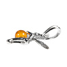 Zilveren hanger barnsteen | elfje bol 5 mm Zilveren hanger barnsteen | elfje bol 5 mm