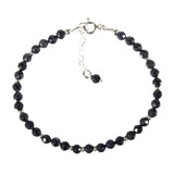 Saffier zilveren armband 4 mm facet | op draad Saffier zilveren armband 4 mm facet | op draad