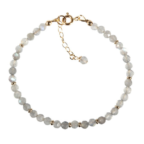 Labradoriet zilveren armband | 4 mm facet Labradoriet zilveren armband | 4 mm facet