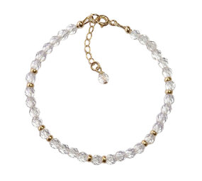Bergkristal gold filled armband | 4 mm facet