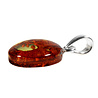 Barnsteen hanger levensboom 14 mm met zilveren oogje Barnsteen hanger levensboom 14 mm met zilveren oogje