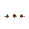 Zilveren ring barnsteen maat 16 1/2 | ovaal ribbelrand 8 x 6 mm Zilveren ring barnsteen maat 16 1/2 | ovaal ribbelrand 8 x 6 mm