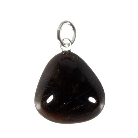 Toermalijn (bruin) hanger met zilveren oogje Toermalijn (bruin) hanger met zilveren oogje