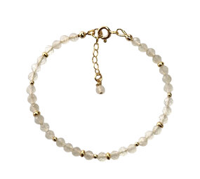 Maansteen gold filled armband | 4 mm facet Maansteen gold filled armband | 4 mm facet