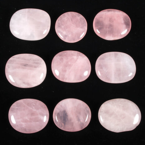 Rozenkwarts steen plat gepolijst Rozenkwarts steen plat gepolijst