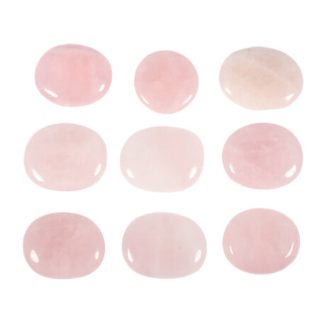 Rozenkwarts steen plat gepolijst Rozenkwarts steen plat gepolijst