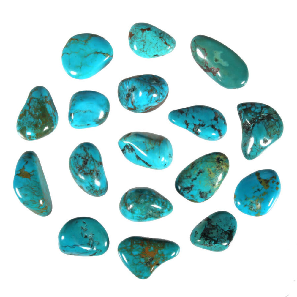 Turkoois steen getrommeld 2 - 5 gram