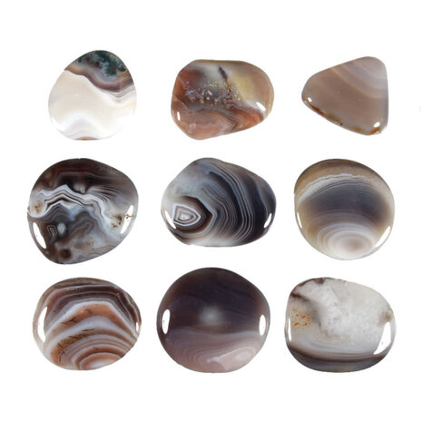 Agaat (Botswana) steen plat gepolijst Agaat (Botswana) steen plat gepolijst