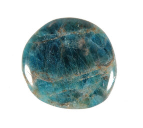 Apatiet (blauw) steen plat gepolijst Apatiet (blauw) steen plat gepolijst