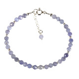 Tanzaniet zilveren armband | 4 mm facet Tanzaniet zilveren armband | 4 mm facet