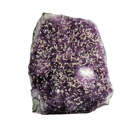 Amethist cluster met calciet (hondentand) staand 27,5 x 23 x 17 cm | 10650 gram Amethist cluster met calciet (hondentand) staand 27,5 x 23 x 17 cm | 10650 gram