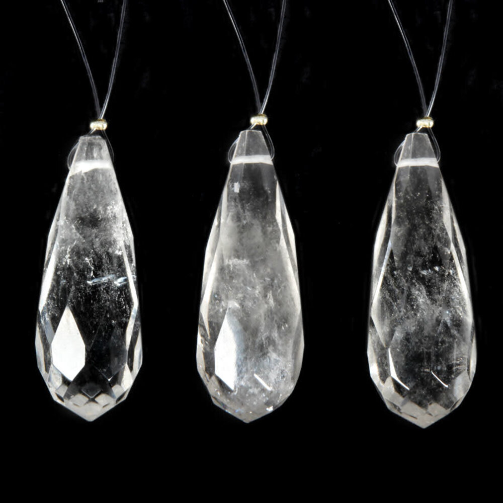 Bergkristal feng shui raamkristal | druppel gefacetteerd