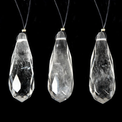 Bergkristal feng shui raamkristal | druppel gefacetteerd