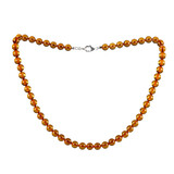 Barnsteen (cognac) ketting 8 mm kralen