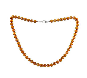 Barnsteen (cognac) ketting 8 mm kralen Barnsteen (cognac) ketting 8 mm kralen