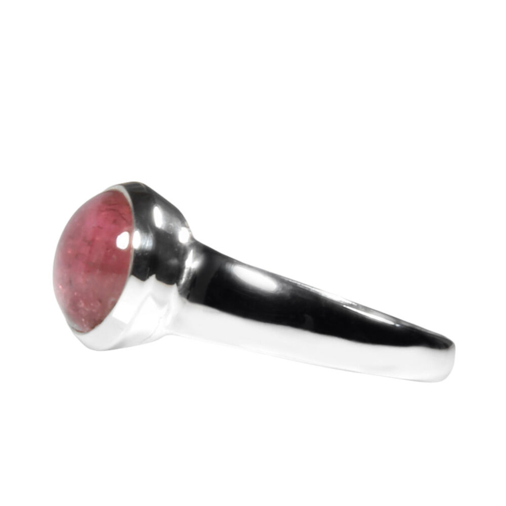 Zilveren ring toermalijn (roze) maat 19 | rond 8 mm Zilveren ring toermalijn (roze) maat 19 | rond 8 mm