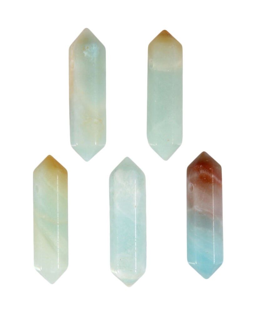 Amazoniet hanger dubbeleinder doorboord