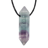 Fluoriet (multi) hanger dubbeleinder doorboord Fluoriet (multi) hanger dubbeleinder doorboord