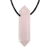 Rozenkwarts hanger dubbeleinder doorboord Rozenkwarts hanger dubbeleinder doorboord