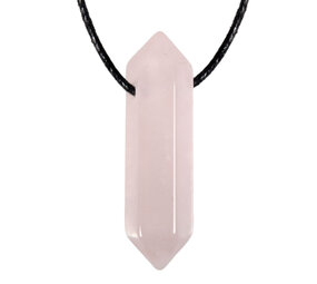 Rozenkwarts hanger dubbeleinder doorboord Rozenkwarts hanger dubbeleinder doorboord