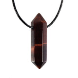 Tijgeroog (rood) hanger dubbeleinder doorboord Tijgeroog (rood) hanger dubbeleinder doorboord