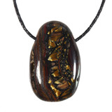 Tijgerijzer hanger A-kwaliteit doorboord