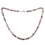 Toermalijn (roze) met lepidoliet (unicorn stone) ketting 6 mm kralen Toermalijn (roze) met lepidoliet (unicorn stone) ketting 6 mm kralen