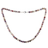Toermalijn (roze) met lepidoliet (unicorn stone) ketting 6 mm kralen Toermalijn (roze) met lepidoliet (unicorn stone) ketting 6 mm kralen