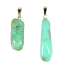 Chrysopraas hanger met 14k gouden oogje Chrysopraas hanger met 14k gouden oogje