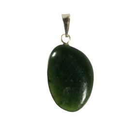 Jade hanger met 14k gouden oogje Jade hanger met 14k gouden oogje